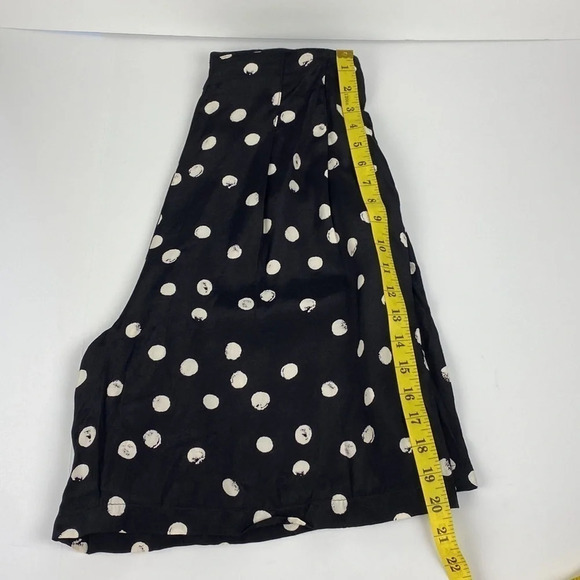 Black and white polkadot zip up retro regency pleated flare pin up skirt small - Picture 11 of 14